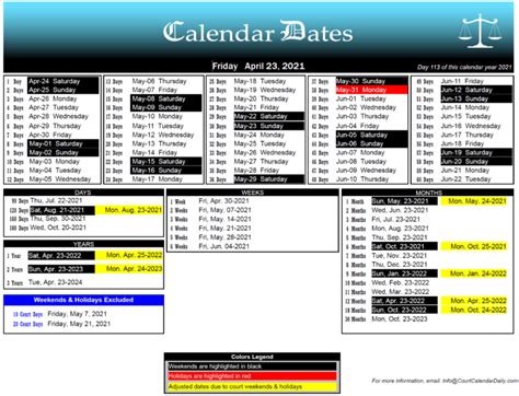 Solano Court Calendar